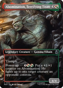 [333]【EN】【FOIL】■ボーダーレス■恐怖の巨人、アボミネーション/Abomination, Terrifying Titan【MSH】[U][多色]