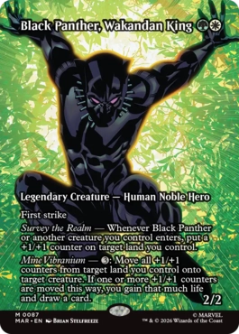 [87]【EN】【FOIL】■ボーダーレス■ワカンダの王、ブラック・パンサー/Black Panther, Wakandan King【MAR】[M][多色]