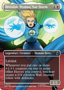 [323]【EN】【FOIL】■ボーダーレス■インビジブル・ウーマン、スー・ストーム/Invisible Woman, Sue Storm【MSH】[U][白]