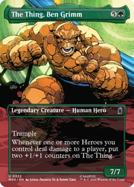 [322]【EN】【FOIL】■ボーダーレス■ザ・シング、ベン・グリム/The Thing, Ben Grimm【MSH】[U][緑]