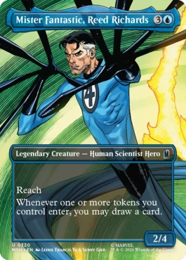 [320]【EN】【FOIL】■ボーダーレス■ミスター・ファンタスティック、リード・リチャーズ/Mister Fantastic, Reed Richards【MSH】[U][青]