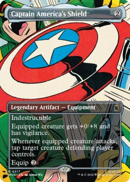 [317]【EN】【FOIL】■ボーダーレス■キャプテン・アメリカの盾/Captain America's Shield【MSH】[R][茶]