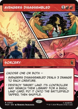 [302]【EN】【FOIL】■ショーケース■アベンジャーズ解散/Avengers Disassembled【MSH】[R][赤]