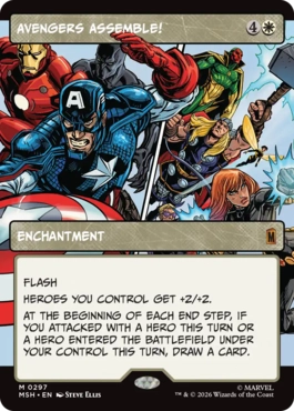 [297]【EN】【FOIL】■ショーケース■アベンジャーズ・アッセンブル！/Avengers Assemble!【MSH】[M][白]