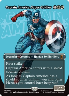 [352]【EN】■ボーダーレス■スーパーソルジャー、キャプテン・アメリカ/Captain America, Super-Soldier【MSH】[M][白]
