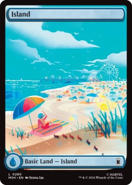 [280]【EN】【FOIL】■フルアート■島/Island【MSH】[C][土地]