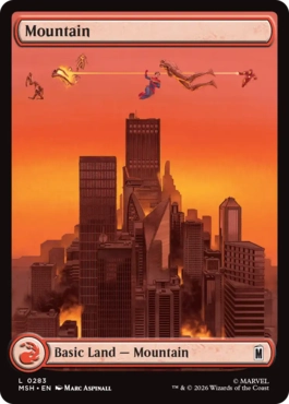 [283]【EN】【FOIL】■フルアート■山/Mountain【MSH】[C][土地]