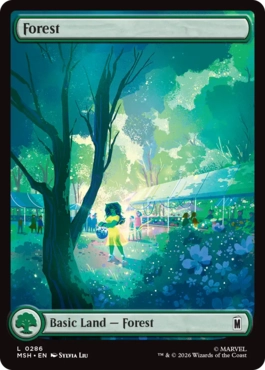 [286]【EN】【FOIL】■フルアート■森/Forest【MSH】[C][土地]