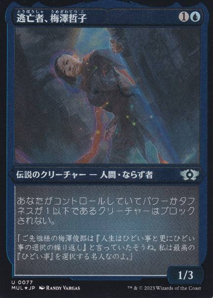 [077]【JP】【エッチングFOIL】逃亡者、梅澤哲子/Tetsuko Umezawa, Fugitive【MUL】[U][青]