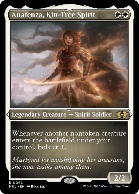 [066]【EN】【エッチングFOIL】族樹の精霊、アナフェンザ/Anafenza, Kin-Tree Spirit【MUL】[R][白]