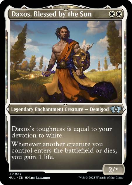 [067]【EN】【エッチングFOIL】太陽に祝福されしダクソス/Daxos, Blessed by the Sun【MUL】[U][白]