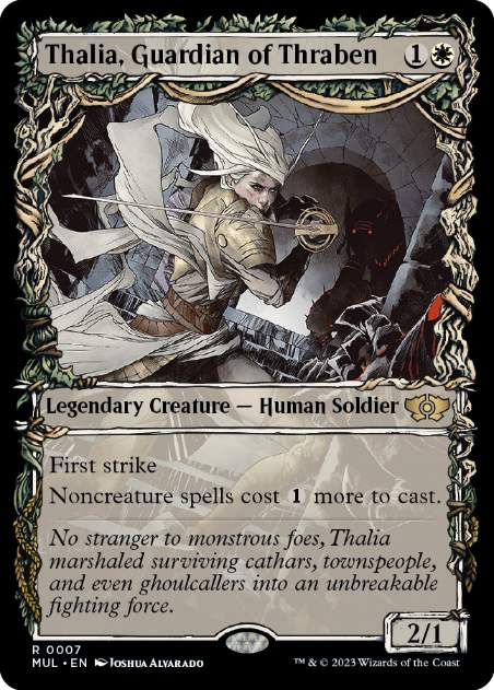 [007]【EN】【FOIL】スレイベンの守護者、サリア/Thalia, Guardian of Thraben【MUL】[R][白]
