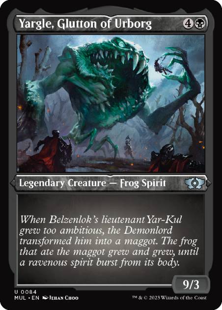 [084]【EN】【エッチングFOIL】アーボーグの暴食、ヤーグル/Yargle, Glutton of Urborg【MUL】[U][黒]