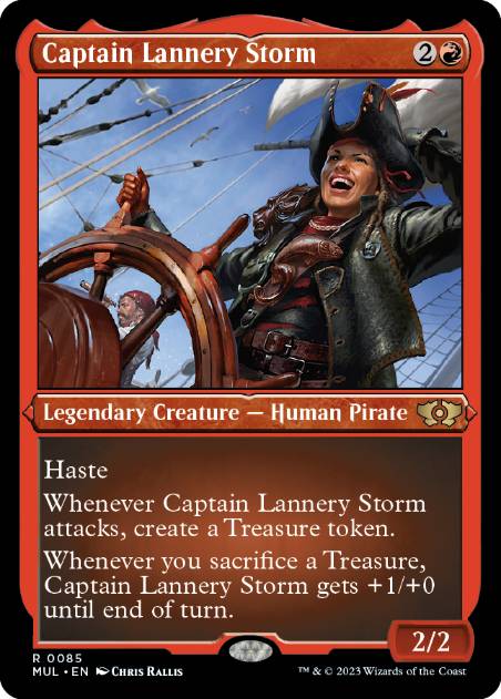[085]【EN】【エッチングFOIL】風雲船長ラネリー/Captain Lannery Storm【MUL】[R][赤]