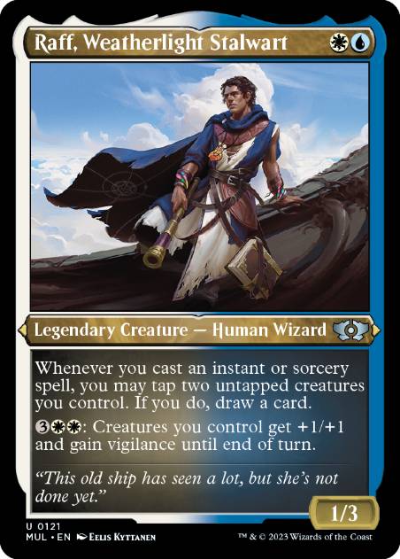 [121]【EN】【エッチングFOIL】ウェザーライトの重鎮、ラフ/Raff, Weatherlight Stalwart【MUL】[U][多色]