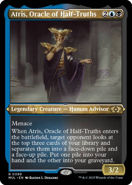 [099]【EN】【エッチングFOIL】半真実の神託者、アトリス/Atris, Oracle of Half-Truths【MUL】[R][多色]