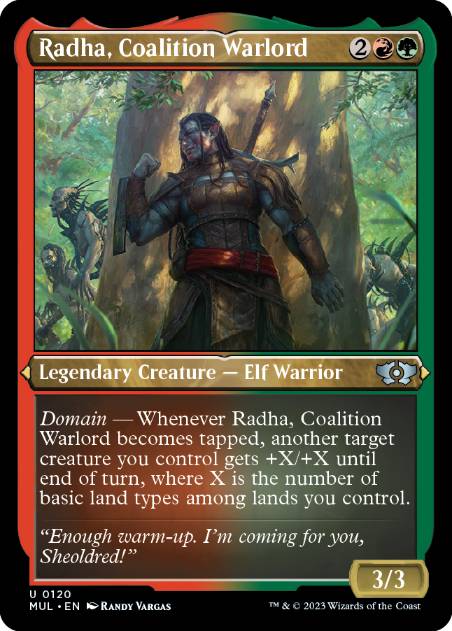[120]【EN】【エッチングFOIL】連合の大将軍、ラーダ/Radha, Coalition Warlord【MUL】[U][多色]