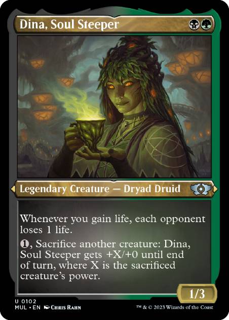 [102]【EN】【エッチングFOIL】魂浸し、ダイナ/Dina, Soul Steeper【MUL】[U][多色]