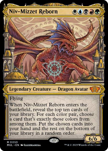 [053]【EN】【FOIL】ニヴ＝ミゼット再誕/Niv-Mizzet Reborn【MUL】[M][多色]