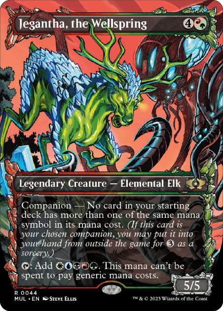 [044]【EN】【FOIL】湧き出る源、ジェガンサ/Jegantha, the Wellspring【MUL】[R][多色]