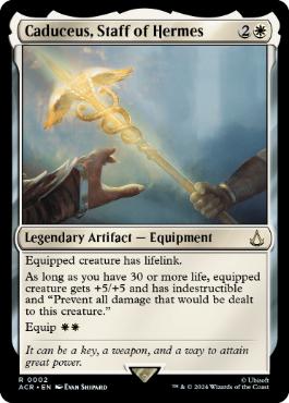 [002]【EN】【FOIL】ヘルメスの杖、カドゥケウス/Caduceus, Staff of Hermes【ACR】[R][白]