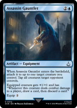 [012]【EN】【FOIL】アサシンの篭手/Assassin Gauntlet【ACR】[U][青]