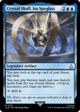 [015]【EN】【FOIL】イスの遠眼鏡、クリスタル・スカル/Crystal Skull, Isu Spyglass【ACR】[R][青]