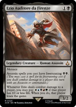 [025]【EN】【FOIL】エツィオ・アウディトーレ・ダ・フィレンツェ/Ezio Auditore da Firenze【ACR】[M][黒]