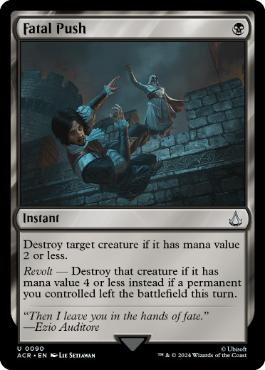 [090]【EN】【FOIL】致命的な一押し/Fatal Push【ACR】[U][黒]