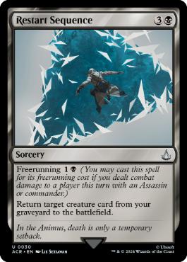 [030]【EN】【FOIL】シークエンスのやり直し/Restart Sequence【ACR】[U][黒]