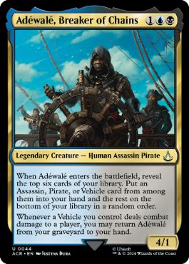 [044]【EN】【FOIL】鎖を断つ者、アドウェール/Adéwalé, Breaker of Chains【ACR】[U][多色]