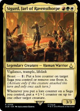 [066]【EN】【FOIL】レイヴンズソープの伯爵、シグルド/Sigurd, Jarl of Ravensthorpe【ACR】[R][多色]