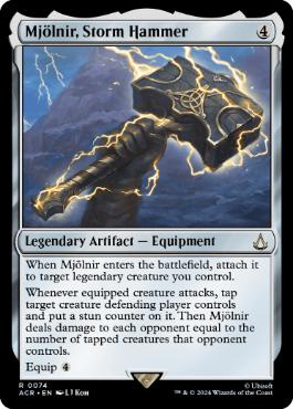 [074]【EN】【FOIL】嵐の鎚、ミョルニル/Mjölnir, Storm Hammer【ACR】[R][茶]