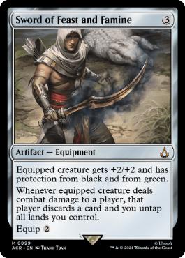 [099]【EN】【FOIL】饗宴と飢餓の剣/Sword of Feast and Famine【ACR】[M][茶]