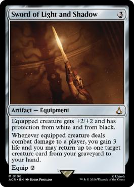 [100]【EN】【FOIL】光と影の剣/Sword of Light and Shadow【ACR】[M][茶]