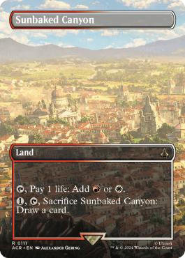 [111]【EN】【FOIL】■ボーダーレス■灼陽大峡谷/Sunbaked Canyon【ACR】[R][土地]