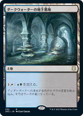 [232]【JP】ダークウォーターの地下墓地/Darkwater Catacombs【AFC】[R][土地]