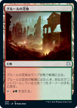 [243]【JP】グルールの芝地/Gruul Turf【AFC】[U][土地]