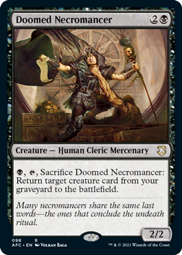 [098]【EN】宿命のネクロマンサー/Doomed Necromancer【AFC】[R][黒]