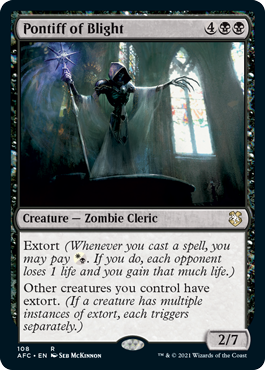 [108]【EN】荒廃の司教/Pontiff of Blight【AFC】[R][黒]
