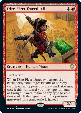 [121]【EN】凶兆艦隊の向こう見ず/Dire Fleet Daredevil【AFC】[R][赤]