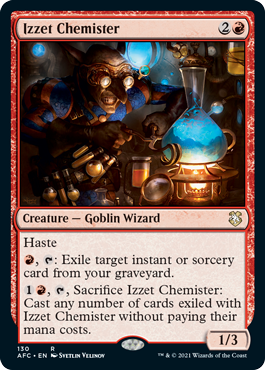[130]【EN】イゼットの薬術師/Izzet Chemister【AFC】[R][赤]