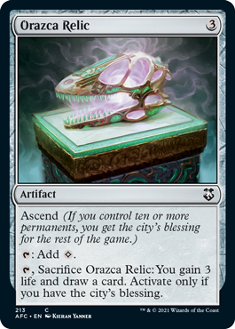[213]【EN】オラーズカの秘宝/Orazca Relic【AFC】[C][茶]