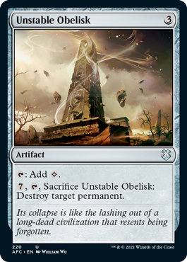 [220]【EN】不安定なオベリスク/Unstable Obelisk【AFC】[U][茶]