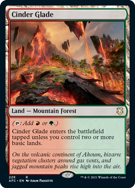 [229]【EN】燃えがらの林間地/Cinder Glade【AFC】[R][土地]
