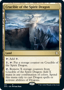[231]【EN】精霊龍のるつぼ/Crucible of the Spirit Dragon【AFC】[R][土地]