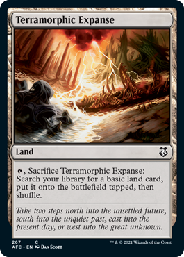 [267]【EN】広漠なる変幻地/Terramorphic Expanse【AFC】[C][土地]