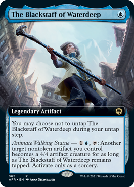 [365]【EN】■拡張アート■ウォーターディープの黒杖/The Blackstaff of Waterdeep【AFR】[R][青]