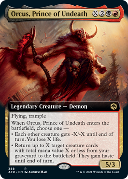 [388]【EN】■拡張アート■不死のプリンス、オルクス/Orcus, Prince of Undeath【AFR】[R][多色]