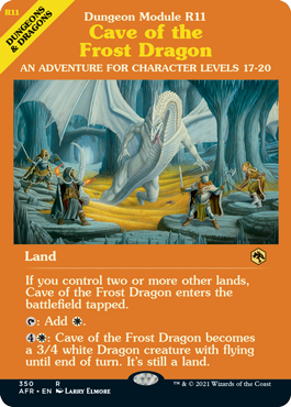 [350]【EN】■ショーケース■フロスト・ドラゴンの洞窟/Cave of the Frost Dragon【AFR】[R][土地]